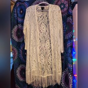 Lacey cover up long sleeves very pretty